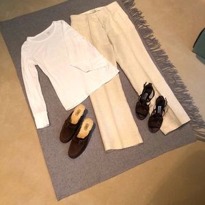Cream Linen Slacks